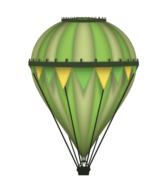 balloon green illustration yellow