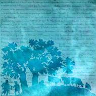 vintage background for scrapbooking, rural landscape