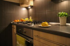 The apartment room kitchen