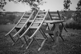 Chairs Black And White Still Life