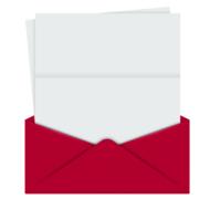 on red about envelope letter