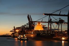 Container Ship Hamburg Port