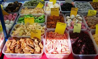 dried sweets on the market