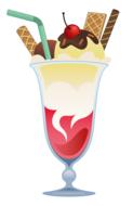 ice cream cup summer glass wafer