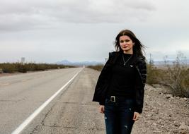 girl at Road 66 Route