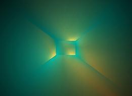 abstract golden lights at green background