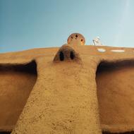 A face made of sand