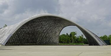 Singapore Pavilion Building and green trees