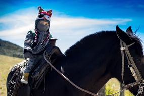 Horse and asian Boy