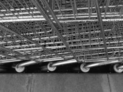 Metal shopping carts