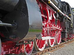 Steam Locomotive red