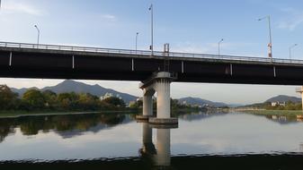 a large bridge over the water