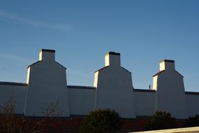 stone wall on a blue background