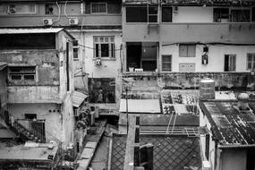 monochrome photo of old Architecture in Vietnam