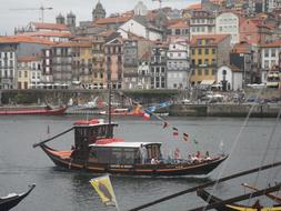 wooden boat at sea