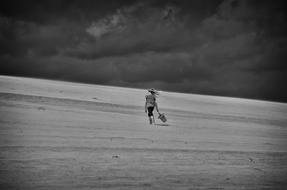 Girl Storm black and white