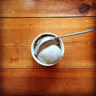 Soft delicious dessert with sesame