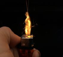 Low flame from a lighter