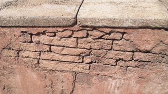 stone fence at the building