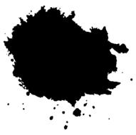 a black spot on a white background