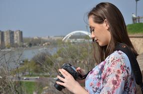 Girl Photographer panorama