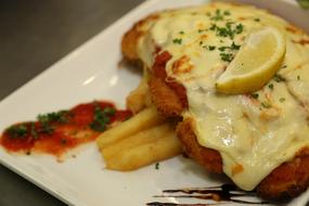 cooked dish with cheese