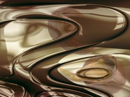 macro photo of chocolate waves