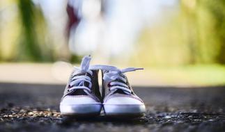 small shoes on the road