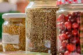 seeds in a jar