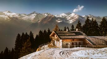Alps Mountains house