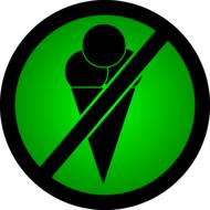 green prohibition sign