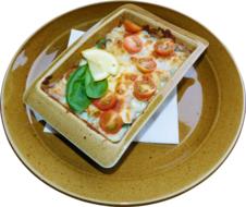 Baked cheese with tomatoes