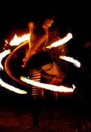 Fire Dancer in darkness