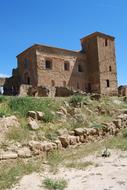 Montearagon Castle, former monastery fortress, Spain, Aragon, quicena