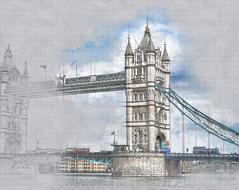 tower bridge building drawing