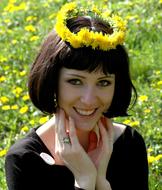 Easter Portrait Girl yellow flowers