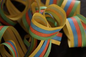 colored twisted ribbons