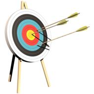 a target with arrows
