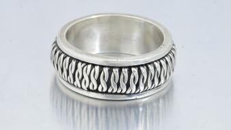 a large silver ring