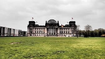 Berlin Reichstag green grass