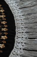 textiles black white forks