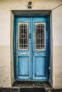 The blue door to the white house