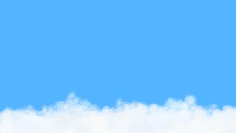 blue background with clouds landscape