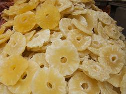 Healthy dried pineapples