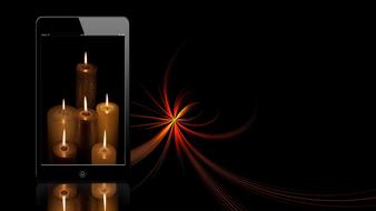 candles banner black