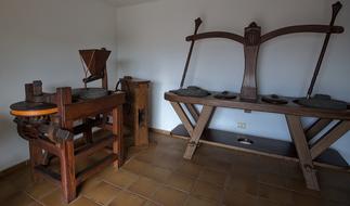 wooden bread mill