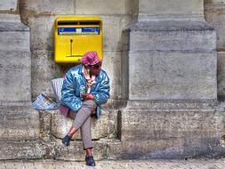 Woman Beer Mailbox
