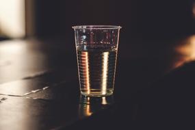 plastic cup of water