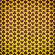 Beautiful texture with the black patterns, on the yellow background, clipart