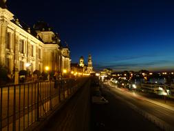 street in the bright lights of the city